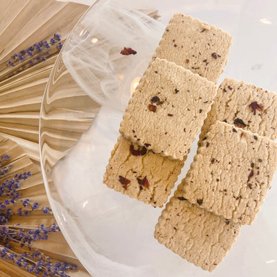 Rose Cardamom Shortbreads